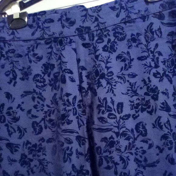 Flocked Straight Leg Jeans by Denim 24/7-sz 18W-Purple w/black flocking - Picture 7 of 10